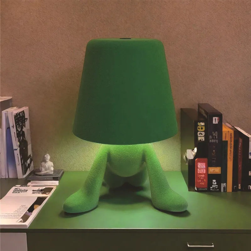 Thinker small gold statue LED night lamp for restaurant or bar table, USB powered, available in five colours