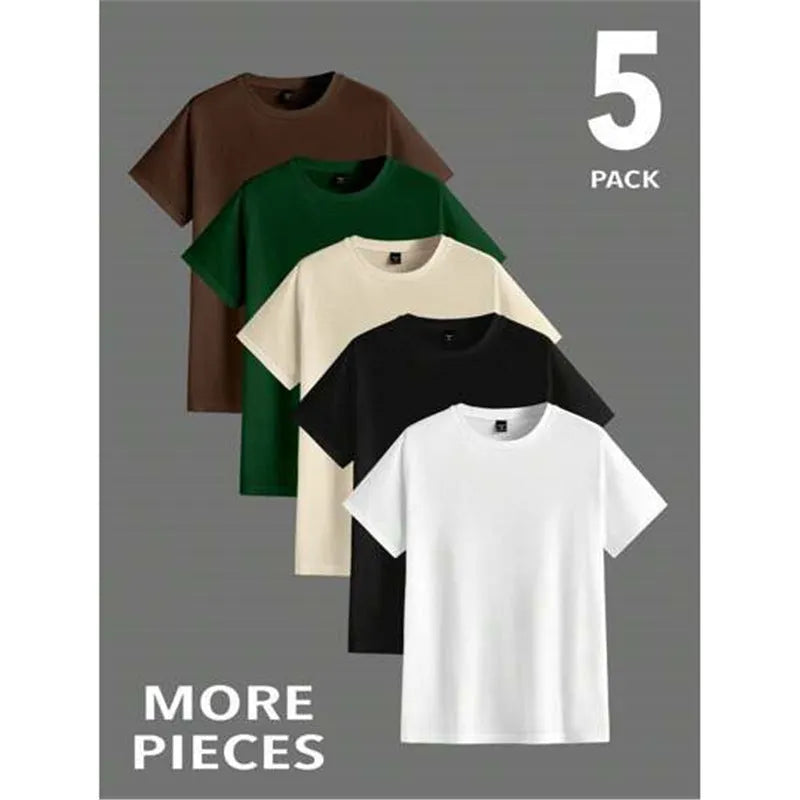 Men's printed slim-fit letters short sleeve cotton T-shirt shown in multiple colour options.