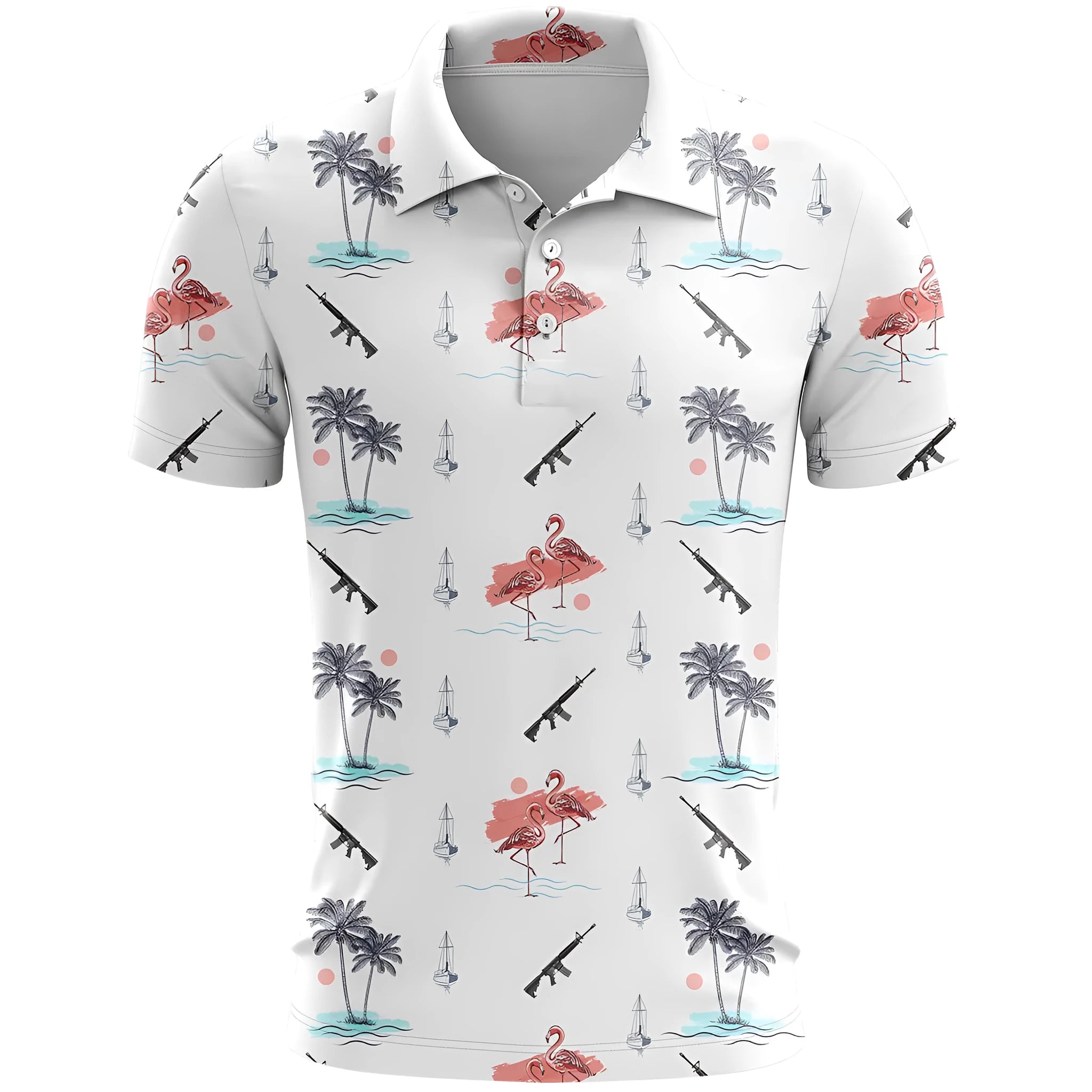 3D printed pattern on a loose-fit grey short sleeve sports t-shirt laid flat.