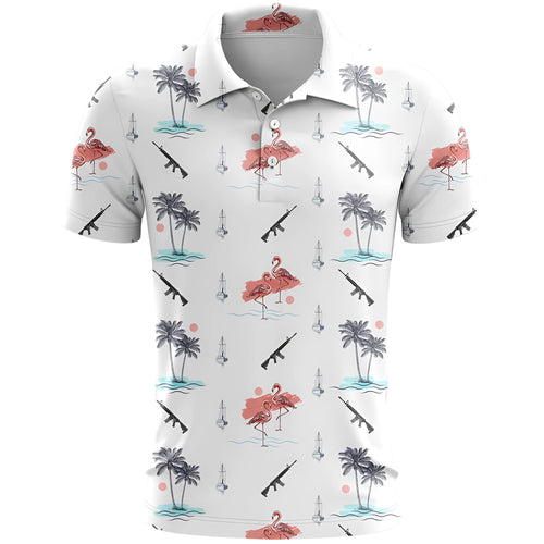 3D printed pattern on a loose-fit grey short sleeve sports t-shirt laid flat.