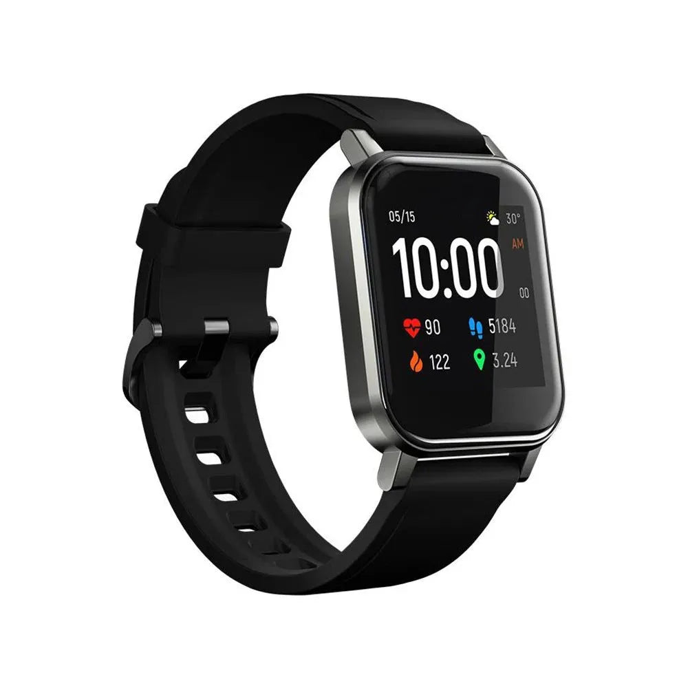 Black silicone strap waterproof smart bracelet with 1.4-inch HD touchscreen display.
