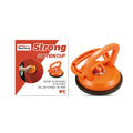 Strong suction cup with plastic body, rubber seal and metal hook for hanging items