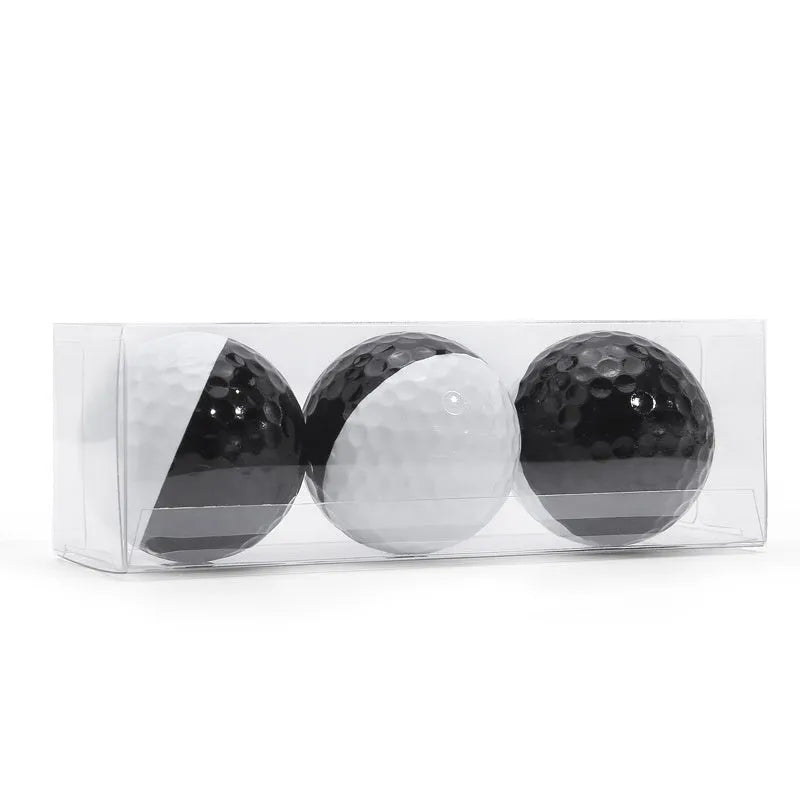 Golf putting practice ball black and white two-tone two-layer 42mm diameter