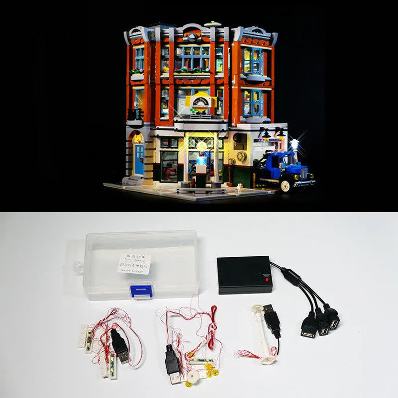 Multi-colour plastic LED lighting accessories for MOC Lego-compatible brick modifications