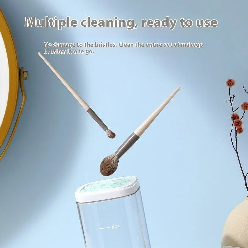 Makeup brush automatic cleaning machine storage box 7.6x7.6x16cm 8000rpm USB cup brush elegant gray