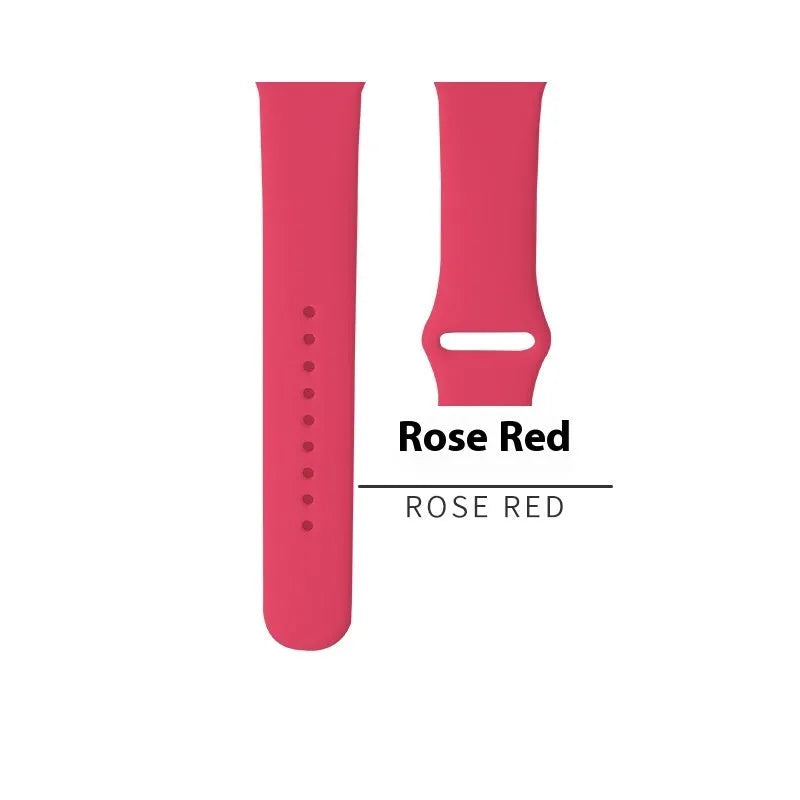 Silicone strap for Apple Watch 1-9 SE, in light peach pink, with buckle, for 38/40/41mm case