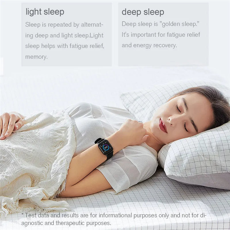 Black silicone strap waterproof smart bracelet with 1.4-inch HD touchscreen display.