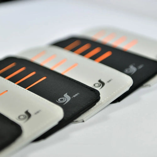 Car sun visor set with four shading tablets stored in a grey vehicle-mounted bag.