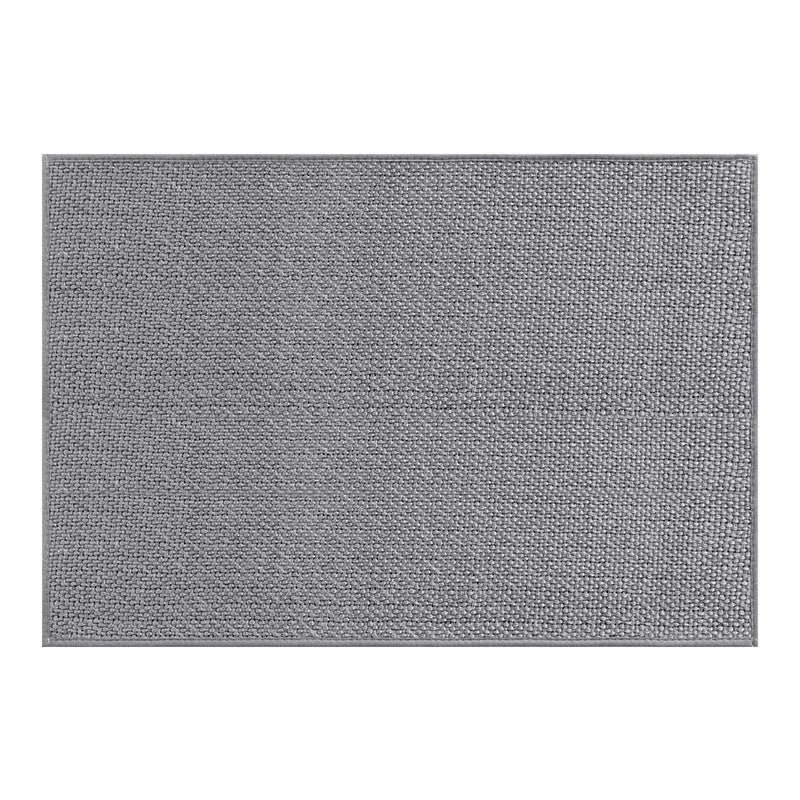 Linen floor mat 60x90cm solid colour doormat interlocking gray option for entrance