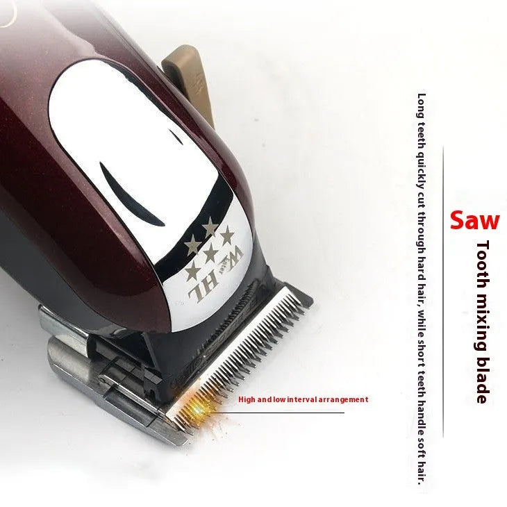 Hair clipper set with stainless steel cutter heads and multiple international plug specifications