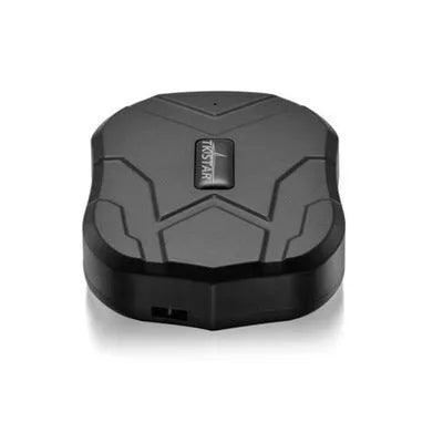 Black GPS locator with waterproof case, magnet mount and 5000 mAh battery, 90 x 74 x 25 mm