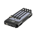 Black, green, and orange large capacity mobile power bank showing compact size and dual 10000mAh/20000mAh options.