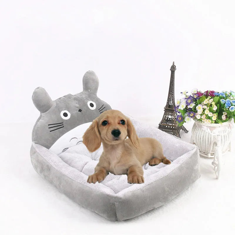 Cartoon-style washable pet sofa bed for small dogs and cats in assorted colours and sizes.