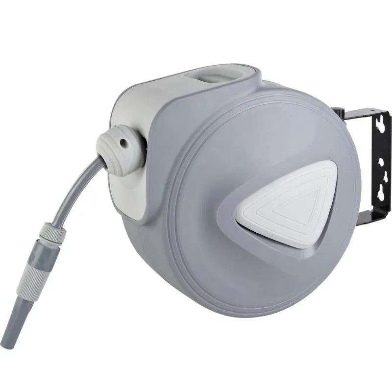 Automatic retractable hose reel with 10 metre PVC water pipe for car washing and garden watering