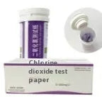 Chlorine dioxide test paper bottle with 50 pieces for 0-1000mg/L waste water concentration detection