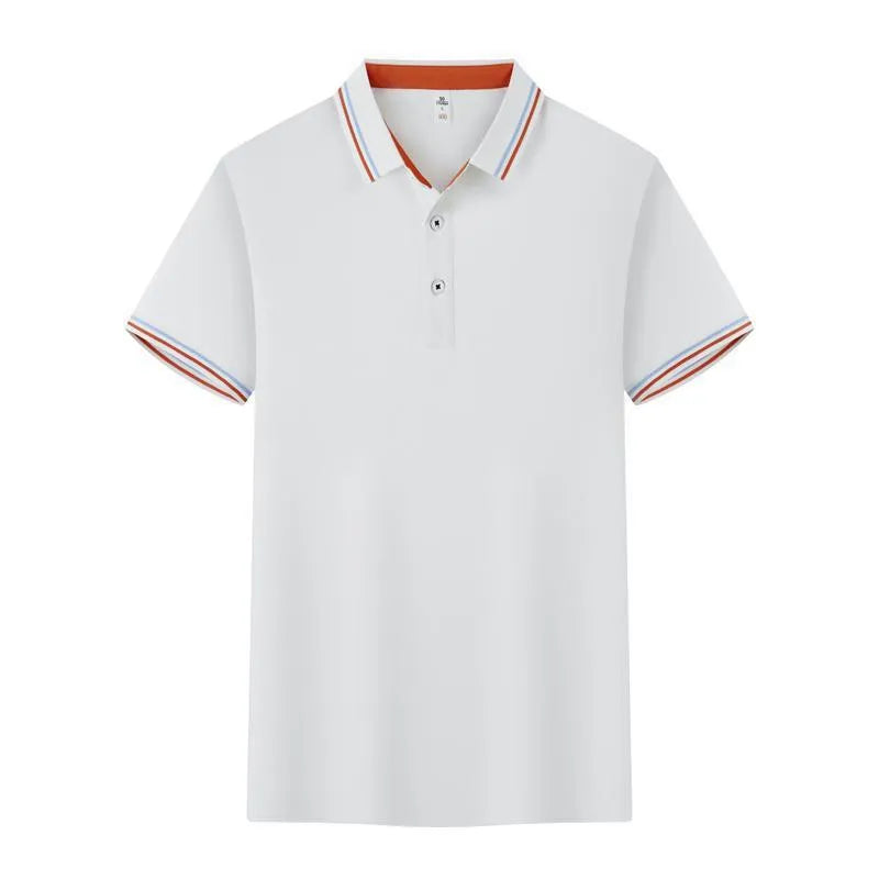 Polo cotton workwear with collar and short sleeves in slim fit, cotton blend fabric, multiple colours
