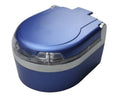 LED car ashtray with lid, 7.2x4.5x6.7 cm, in black, blue, or silver, for car and home use.