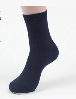 Men's bamboo fibre business socks in a small square pattern, shown in silver grey colour.