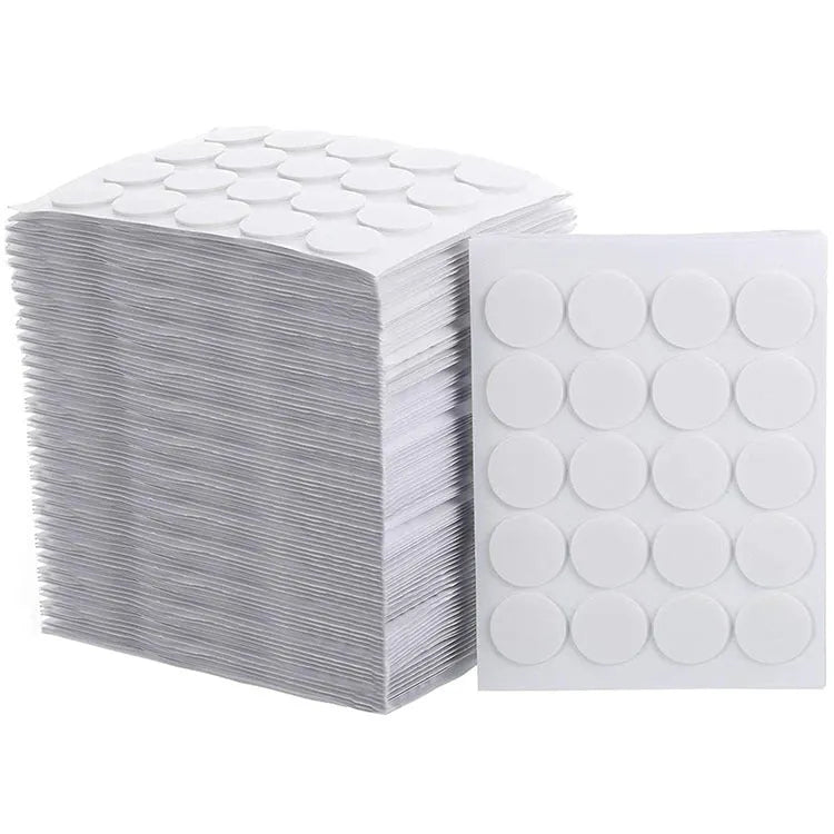 Round candle wick sticker foam pads in 15mm and 20mm dot diameters for soy wax candle making