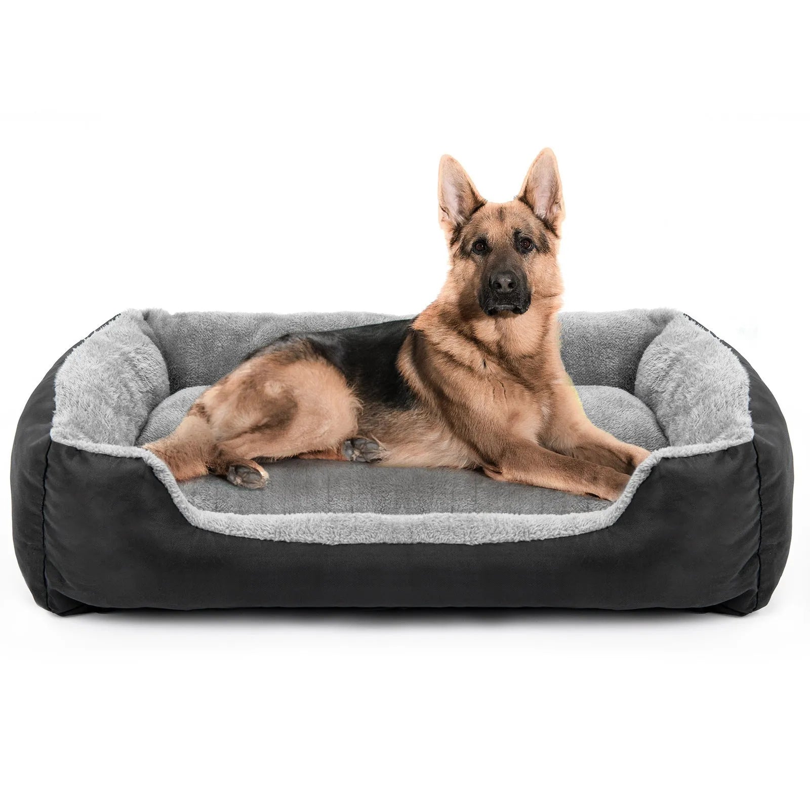 Black cloth pet nest dog bed for medium to large dogs, 2XL size 110x84x16cm