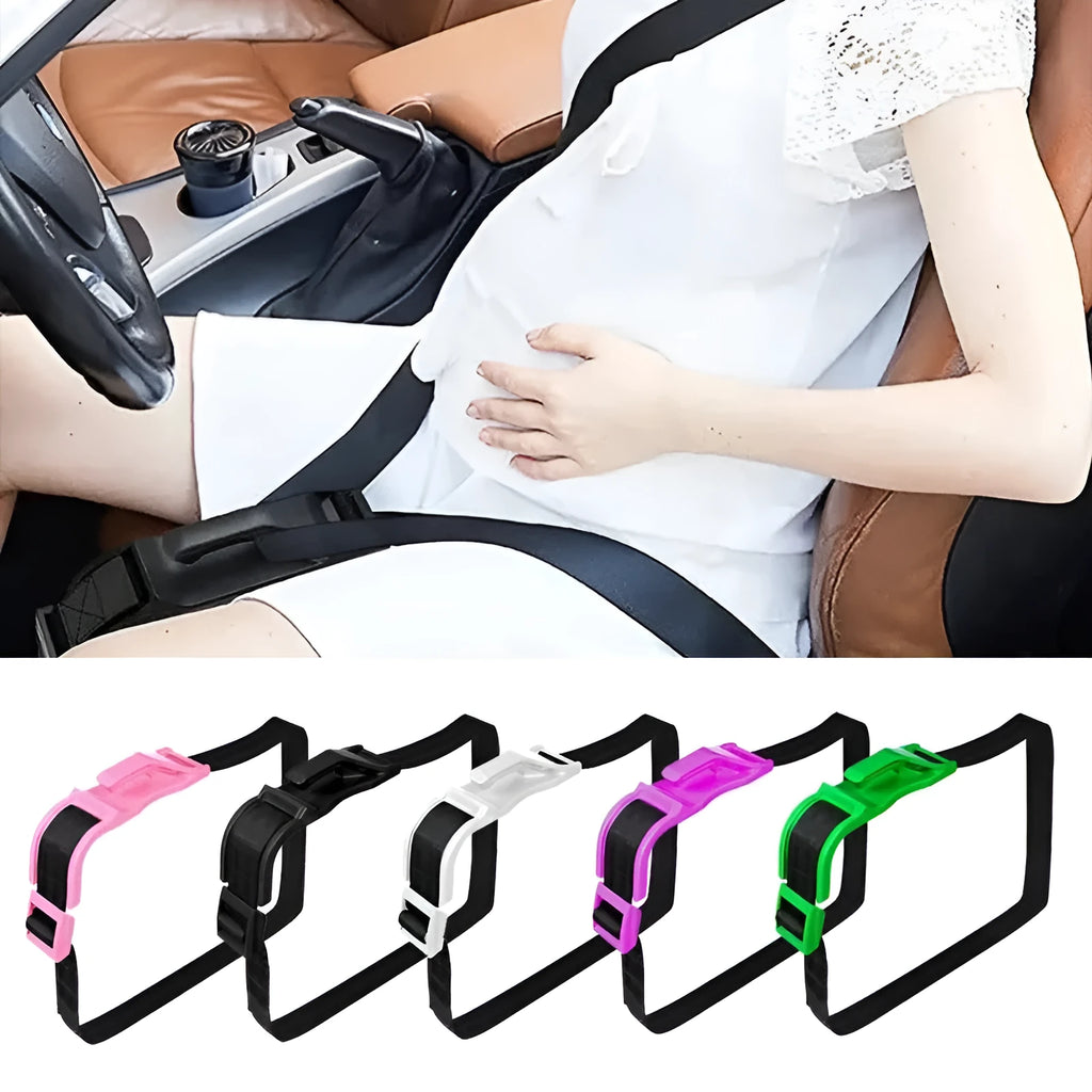 Car safety buckle seat belt adjuster for pregnant women, universal 1.82m, black green pink white