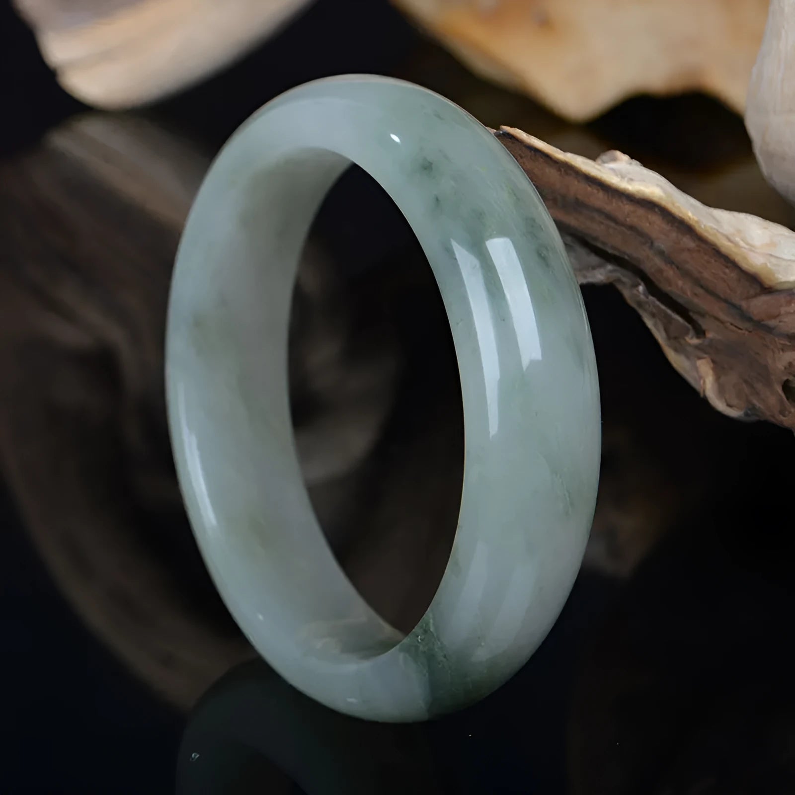 Natural Jinsi Jade Chinese style bracelet showing traditional design with six size options from 52mm to 62mm inner diameter