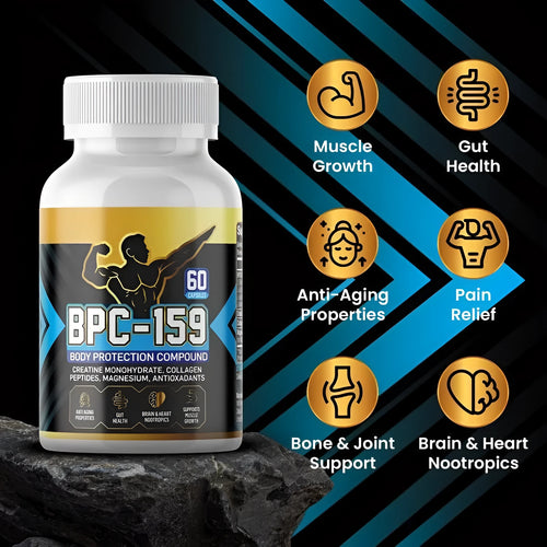 Single bottle of body energy supplement capsules with standard specifications suitable for any skin type