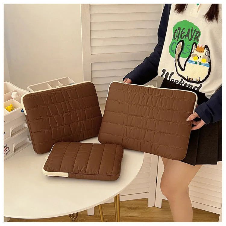 Canvas 13 inch laptop tablet case with anti-theft storage, available in four colours and three sizes
