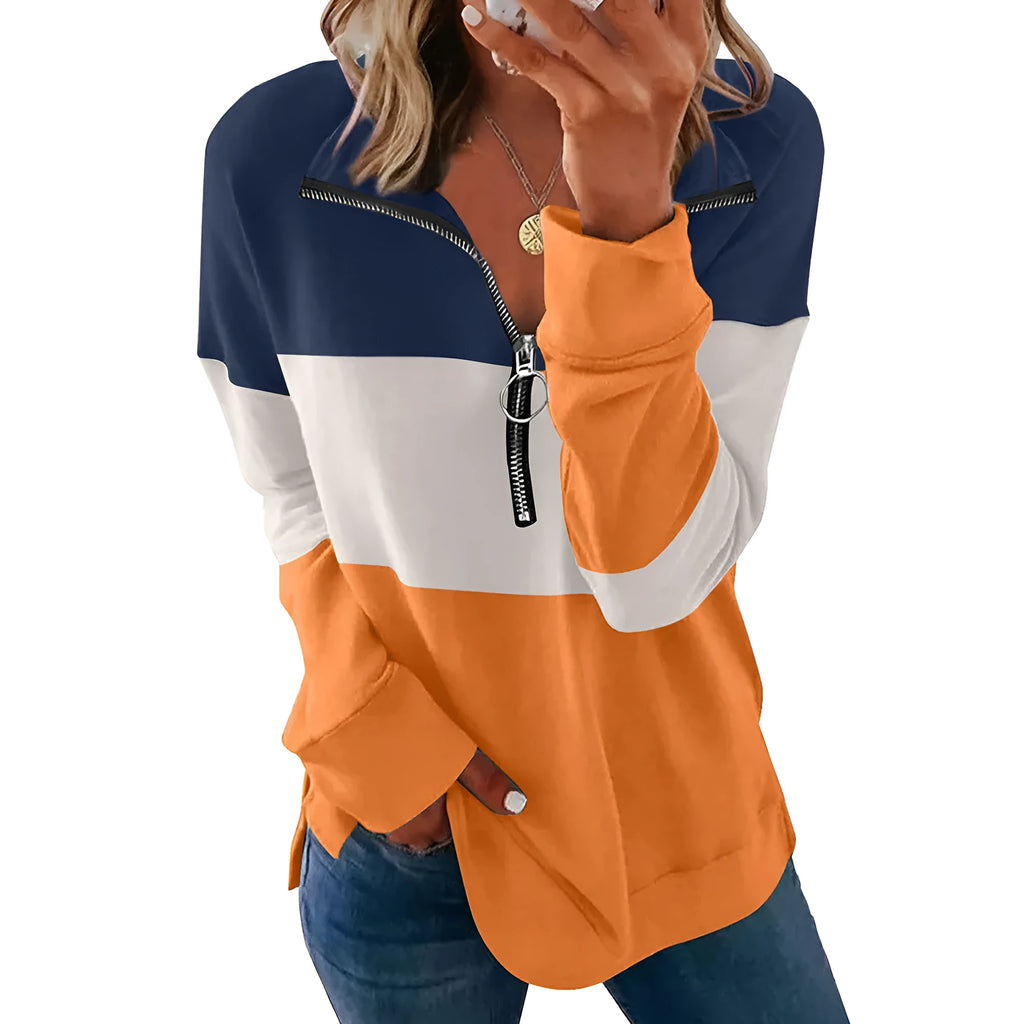 Women's long-sleeved loose fit leopard print pullover sweater in multiple colours