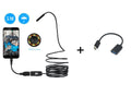 OWSOO USB endoscope inspection camera with 5m cable, LED lights, magnet, and hook attachments