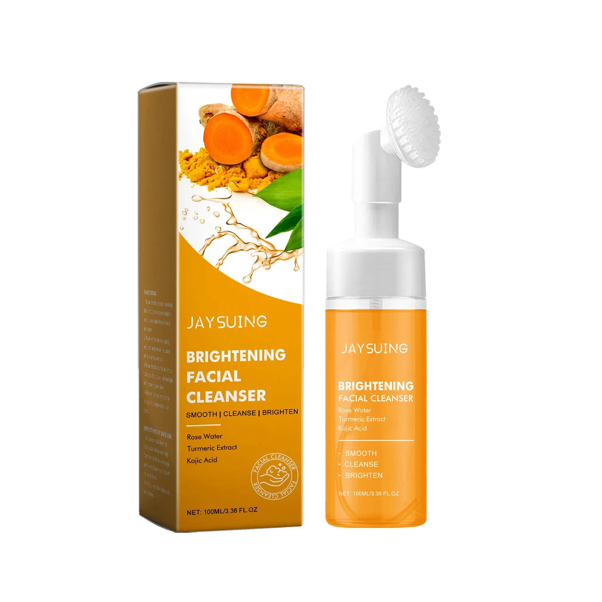 Turmeric facial cleanser 100ml tube for deep cleansing, moisturising and whitening, 5.3x4.7x18cm