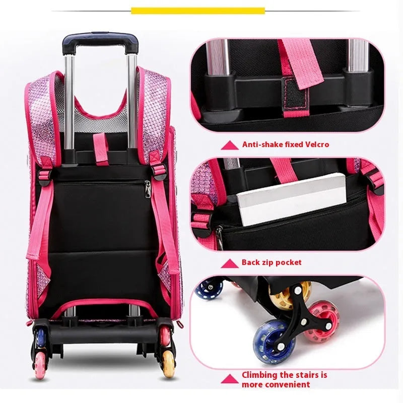Transparent pet trolley with folding shoulder design in blue colour for small dog and cat transport