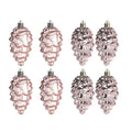 Plastic Christmas hat tree pendant in champagne gold, 7cm size, with loop for hanging