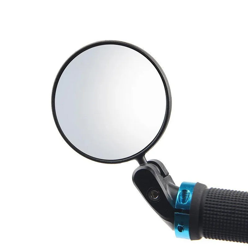 Black foldable convex rearview mirror with 360-degree adjustable mount