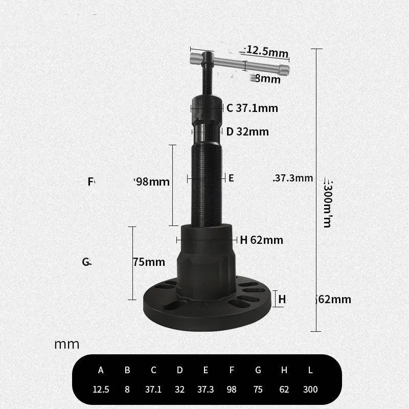 Chrome vanadium steel hub puller tool for removing brake drums from cars and electric tricycles.