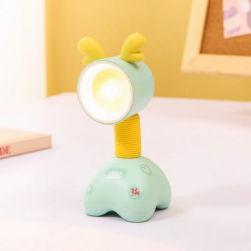 Cartoon character DIY small night lamp with magnetic base on a desktop