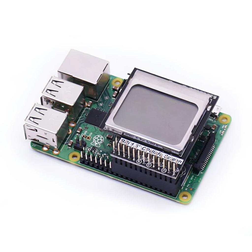 Small 1.6 inch LCD display module for Raspberry Pi with a visible backlight switch on the side.