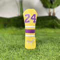 PU golf club sleeve for wooden pole sets in red, black, white, or yellow colours.