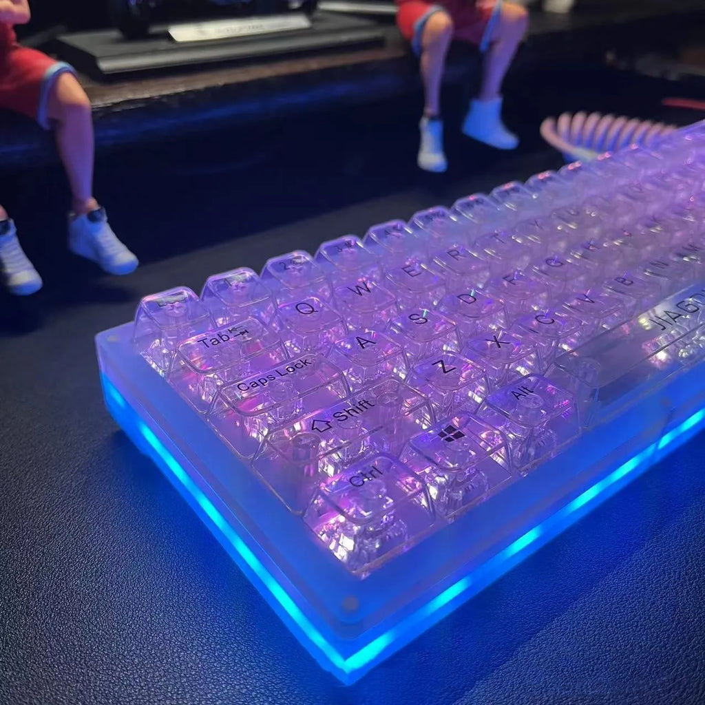 Transparent plastic 132-key universal keyboard key cap replacement set