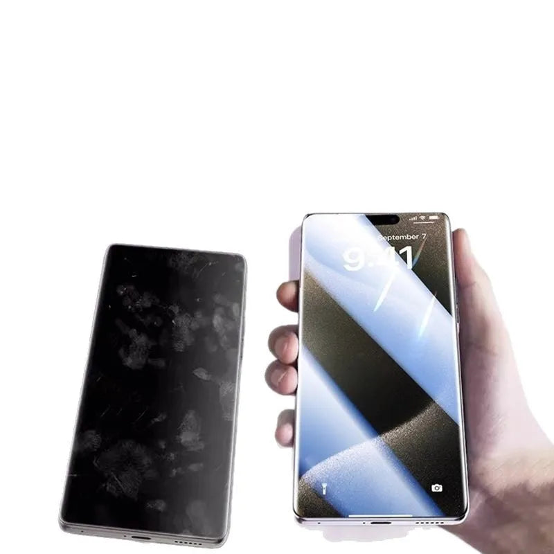 Tempered glass phone film for iPhone with dust-free bin, Ultra Clear and Peep-proof options