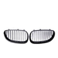Set of two carbon fibre style ABS grilles for BMW 5-Series E60 E66 2004-2009 models