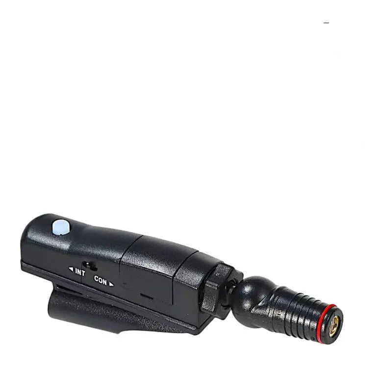 Golf putter laser aiming instrument showing four style configurations with laser sight, zipper box, and tripod accessories