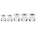 White stainless steel 2GT timing belt wheel extrusion gear for 3D printer accessories with 16 or 20 teeth and 5mm to 8mm inner holes