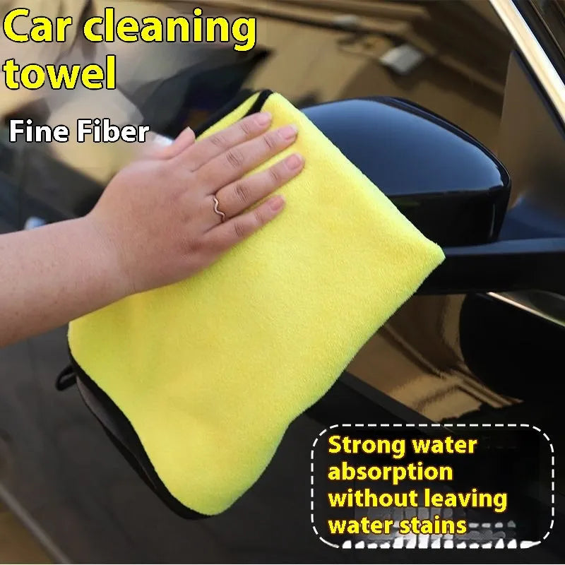 Special absorbent lint-free coral fleece car wash towel in 30x30cm size