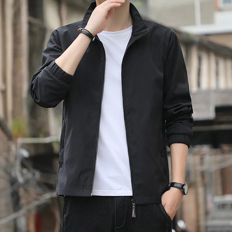 Korean style loose lapel casual jacket in thin fabric available in multiple colours
