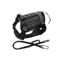 Nylon outdoor tactical dog vest in camouflage, black, green, or khaki, sizes L M XL