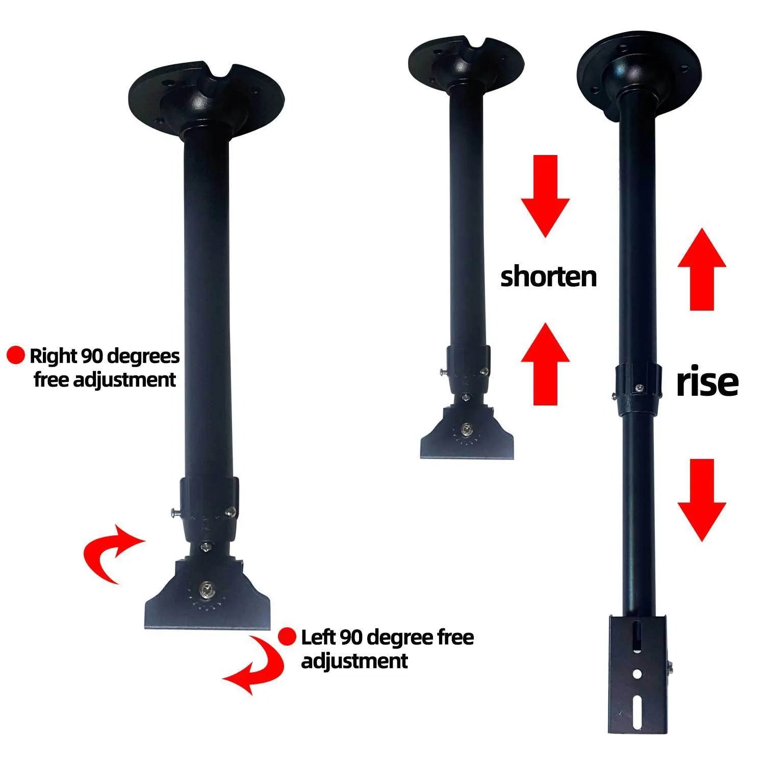Black metal desktop hanger for holographic 3D projection fan advertising player bracket