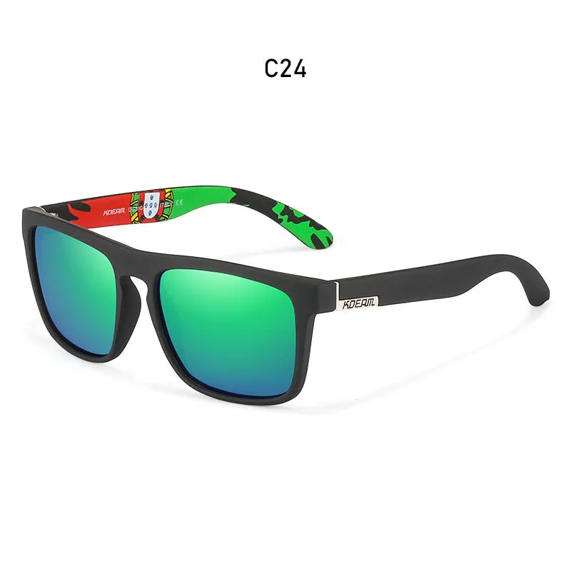 Men's polarized sports driving sunglasses with full frame, UV400 protection, and multiple colour options