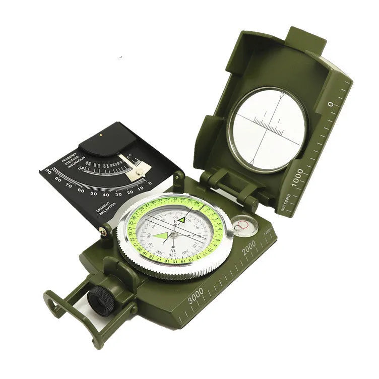 K4074 metal outdoor compass with hanging rope and ring showing 10cm length