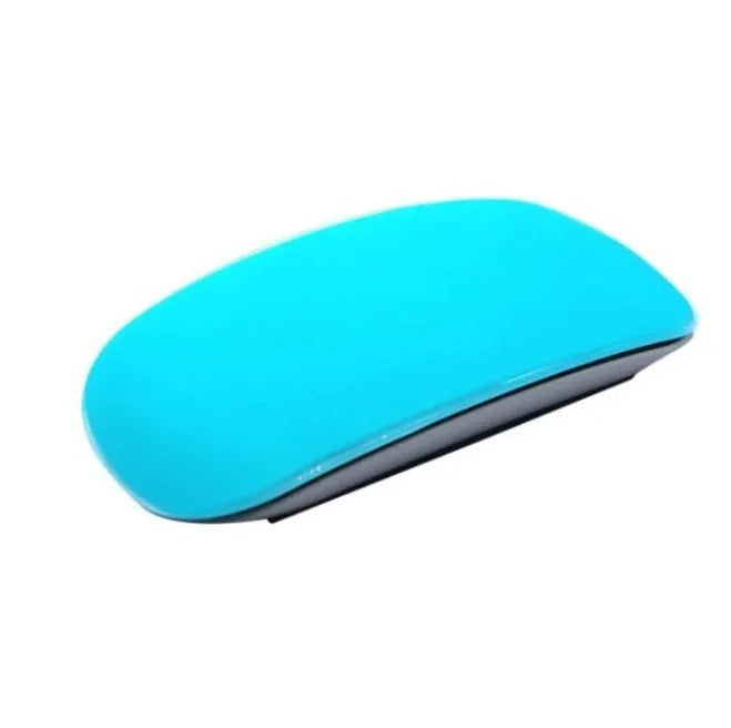Silicone mouse cover for Magic Mouse in five colours: white, dark blue, sky blue, purple, and black